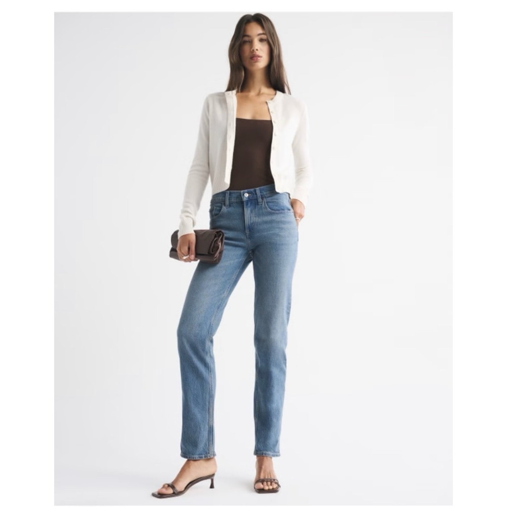 Abercrombie & Fitch The '90s Straight Jeans' Long (32 inseam) Mid-Rise S10/30
